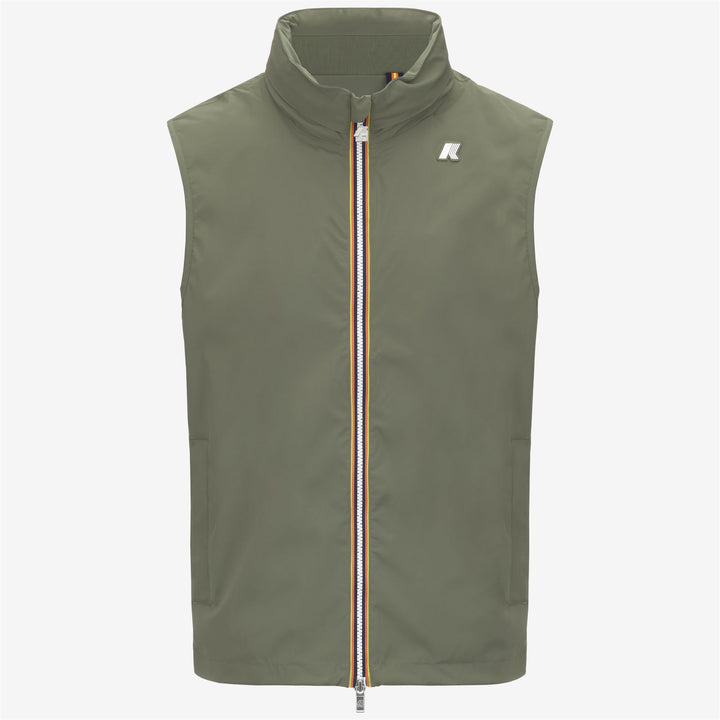 VALEN STRETCH NYLON JERSEY - Jackets - Vest - MAN - GREEN LICHEN