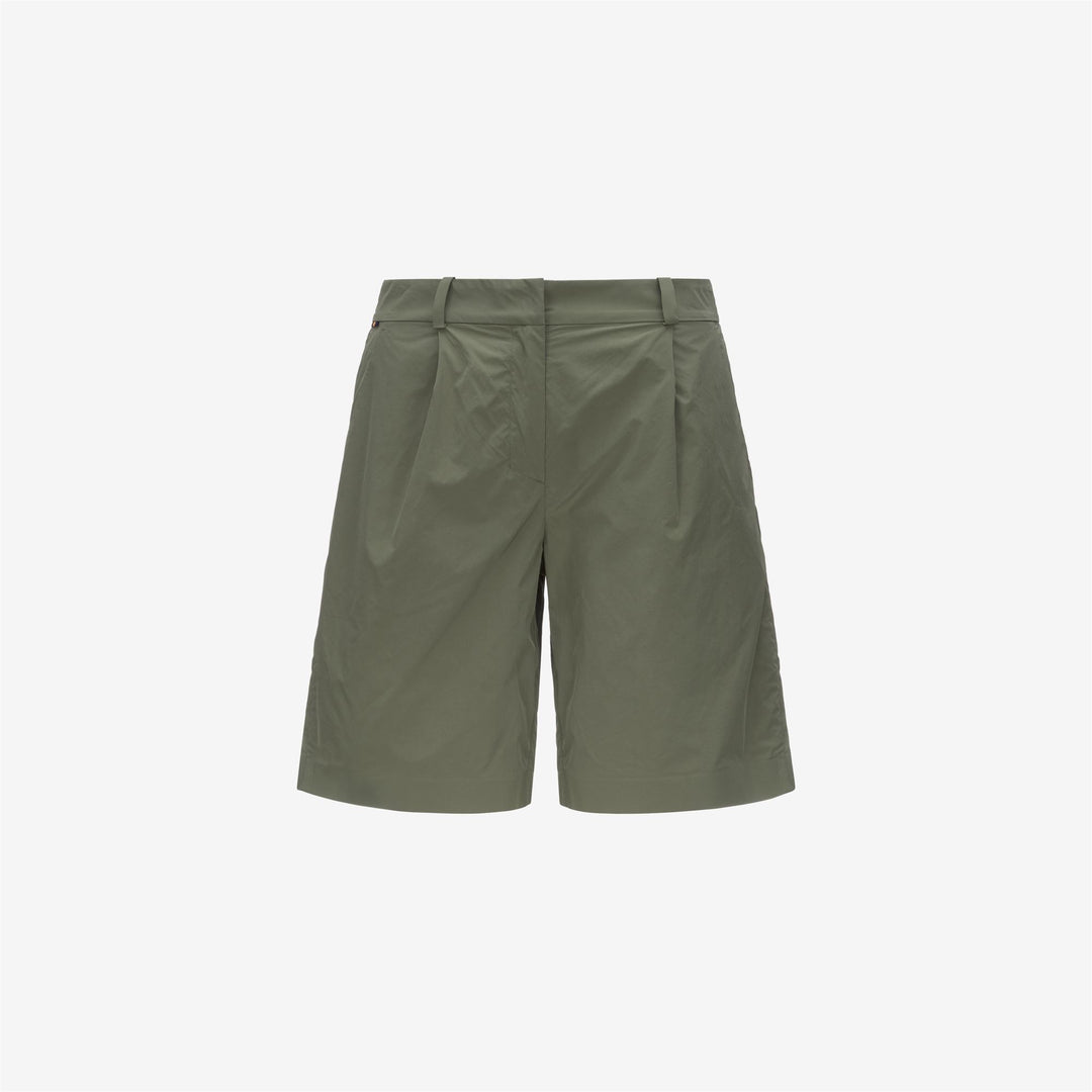 ALLEN PEACH COTTON LIKE - Shorts - Sport  Shorts - WOMAN - GREEN LICHEN